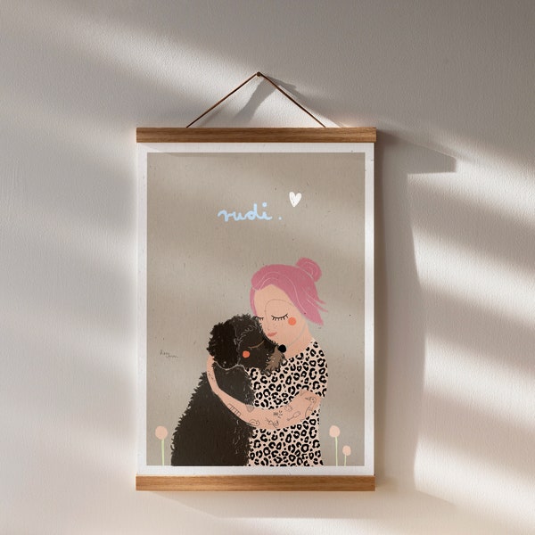 Personalisierte Zeichnung | Portrait-Illustration | Paar Portrait | Tier | Personalisiert | Hochzeit Geschenk | Familien Geschenkidee