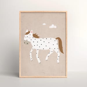 Print "Punktepferd" | Pferdeposter | Artprint | Illustration | Pferd | Poster | Knabstrupper | Tierposter | Pferdeliebe | Kinderzimmer