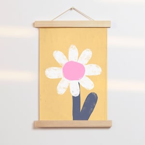 Imprimir "Flor" | Impresión artística | Carteles | Ilustración | flor | Primavera | Colorido | Sencillo | Vintage | Decoración de pared | Impresión artística | Retro | dibujo