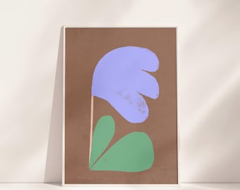 Tryck "Kvällsblomning" | Konsttryck | Poster | Illustration | Blomma | Enkel | Vintage | Väggdekor | Konsttryck | Retro | Teckning | Konst