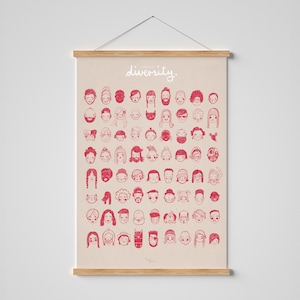 Print "Vielfalt" | Poster | Artprint | Vielfalt | Diversität | Toleranz | Liebe | Menschen | Tiere | Unterschiedlichkeit | Köpfe