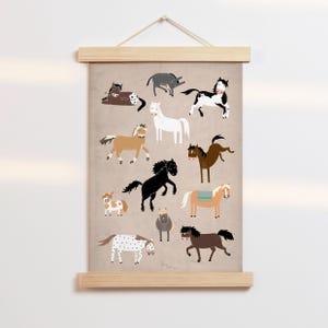 Print "Pferde" | Pferdeherde | Pferderassen | Poster | Artprint | Pferdeliebe | Rassen | Artprint | Illustration | Tierposter | Pferdeposter
