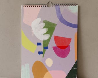 Familienplaner Kalender A3 – flexibel startbar, 5 Spalten, mit Feiertagen &   Artprints auf den Rückseiten!