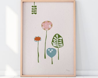 Print "Blumenwiese" | Natur | Wildblumen | Floral | Illustration | Zeichnung | Poster | Print | Artprint | Kunstdruck | Pflanzen | Wiese