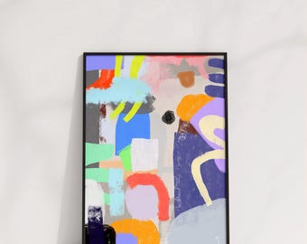 Tryck "Energi" | Konsttryck | Poster | Abstrakt | Färgglad | Konst | Blickfång | Illustration | Väggdekor | Livfull | Livfull