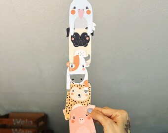 Bookmark "Animals" | Gift idea | Read | Love of reading | Books | book | bookworm | Children's birthday | Funny animals | Children | Clamps