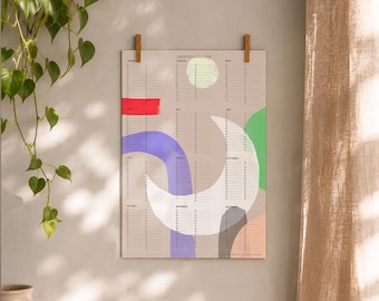 A3 födelsedagskalender | Väggkalender | Kalender | Familjekalender | Konstkalender | Födelsedagar
