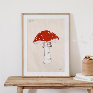 Imprimir "Agárico de mosca" | Cartel de setas | Ilustración | Impresión de arte | Imprimir | Resumen | Dibujo | Pósters | Naturaleza | Impresión de arte ? Hongo | Suerte