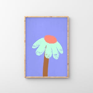 Imprimir "Rocío" | Impresión artística | Carteles | Ilustración | flor | Primavera | Colorido | Sencillo | Vintage | Decoración de pared | Impresión artística | Retro | dibujo
