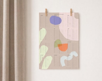 A3 födelsedagskalender | Väggkalender | Kalender | Familjekalender | Konstkalender | Födelsedagar