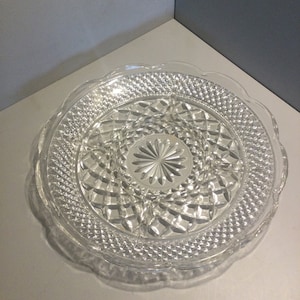 Crystal Glass Divided Snack Server, Serving Plate/Dish