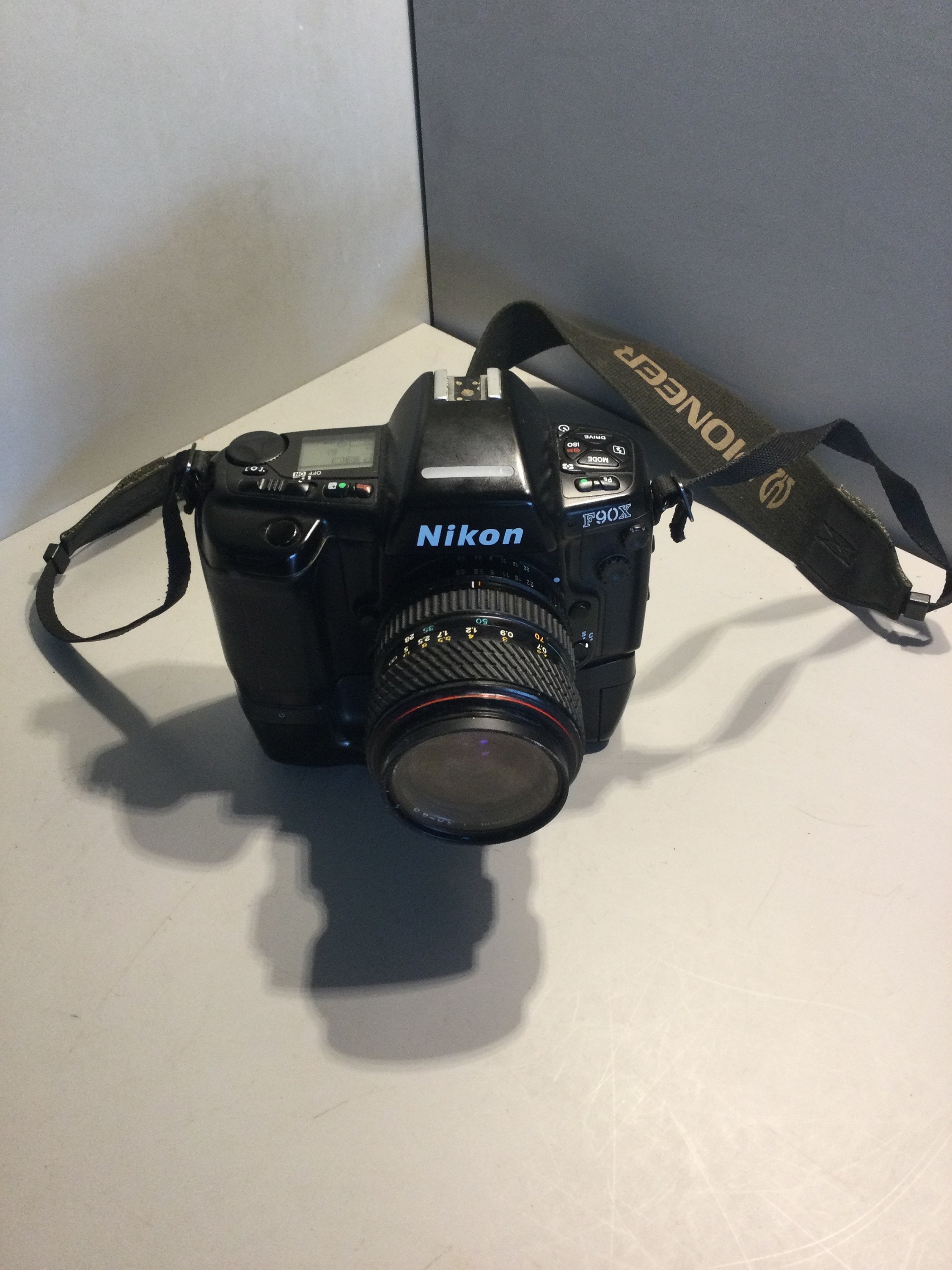 Nikon F90X film camera with hiya hmc 52 mm skylight 1b japan Nikon lens MB  10 battery pack and