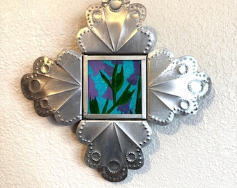 Stamped Metal Art Southwest Style Wall Decor-Signed by Artist