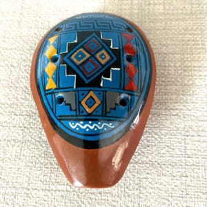 Vintage Pottery Ocarina Clay Whistle Flute | Peru