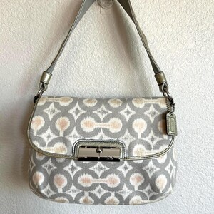 Coach Kristin IKAT - Cartera con asa superior 45276 gris y multicolor