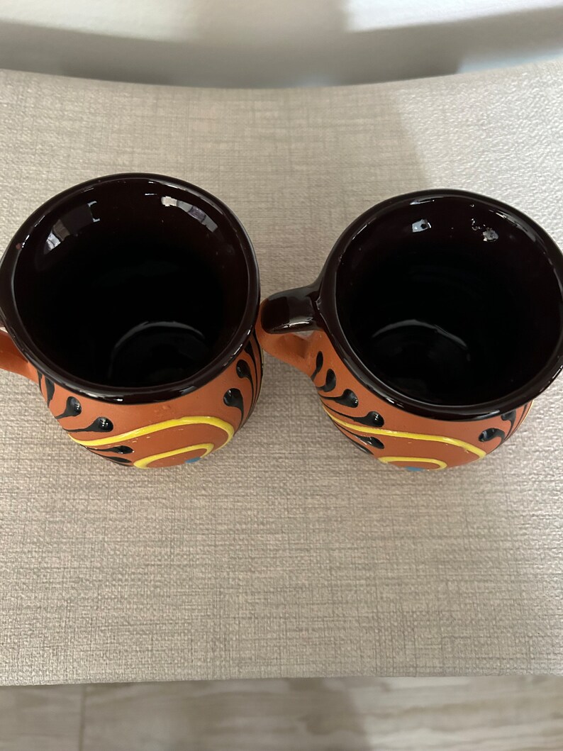Set Mexican Clay Mugs Etsy