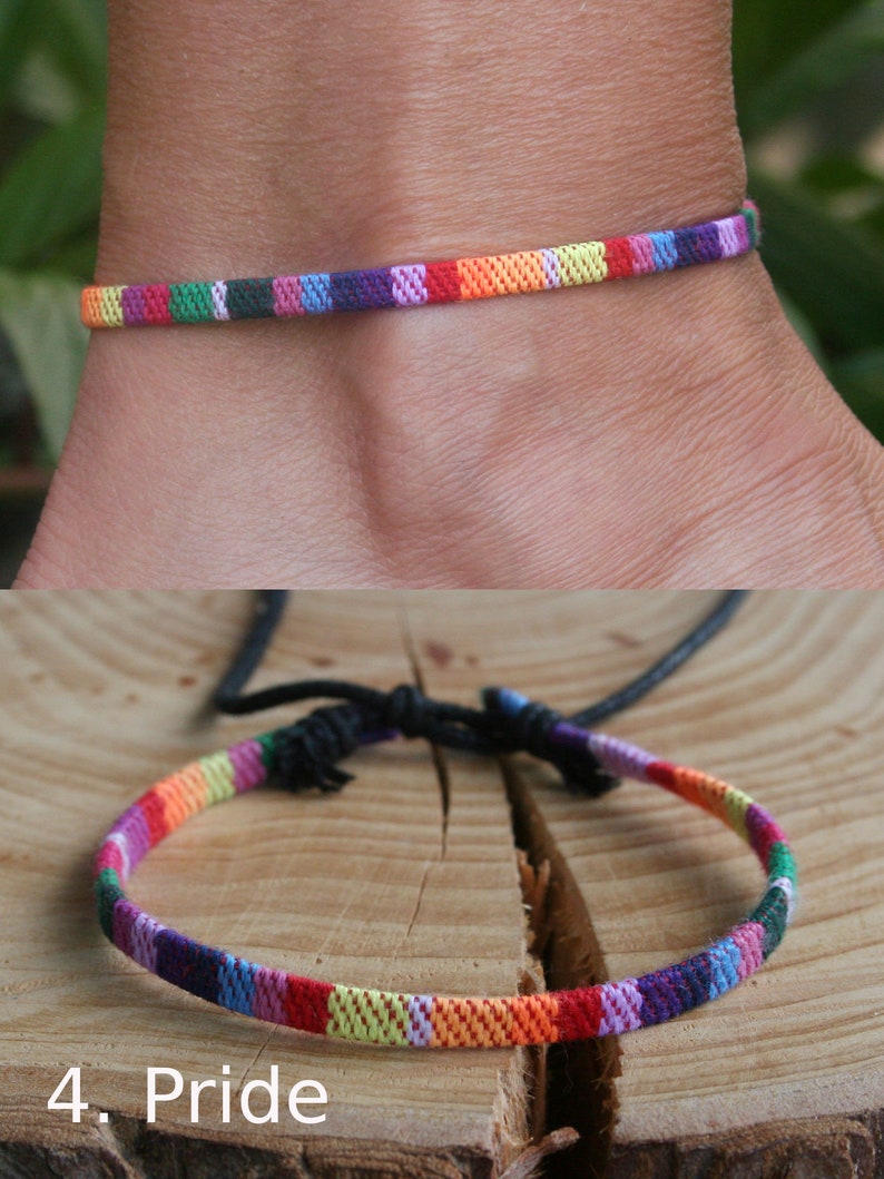 Anklet surfer anklet friendship bracelet yoga jewelry hippie anklet hippie jewelry hippie anklet surfer anklet 4. Pride - 182