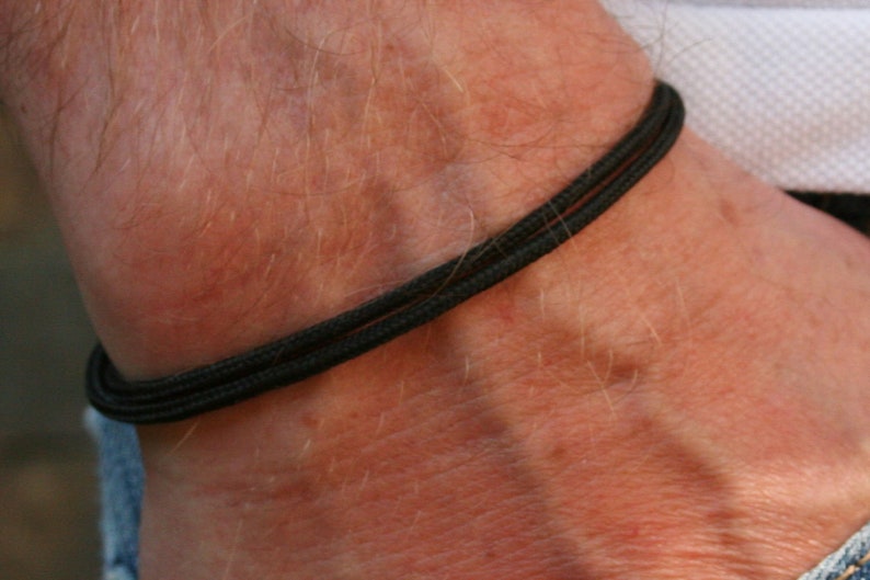 Friendship bracelet surfer bracelet hippie bracelet partner bracelet partner look minimalist surfer bracelet cord bracelet maritime bracelet 1. Schwarz