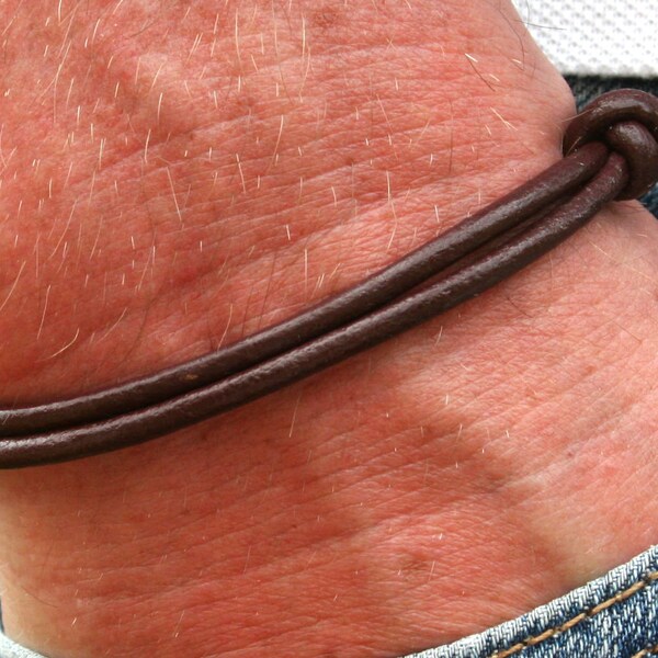 Leather bracelet dark brown surfer bracelet leather friendship bracelet partner bracelet partner look men bracelet men gifts men