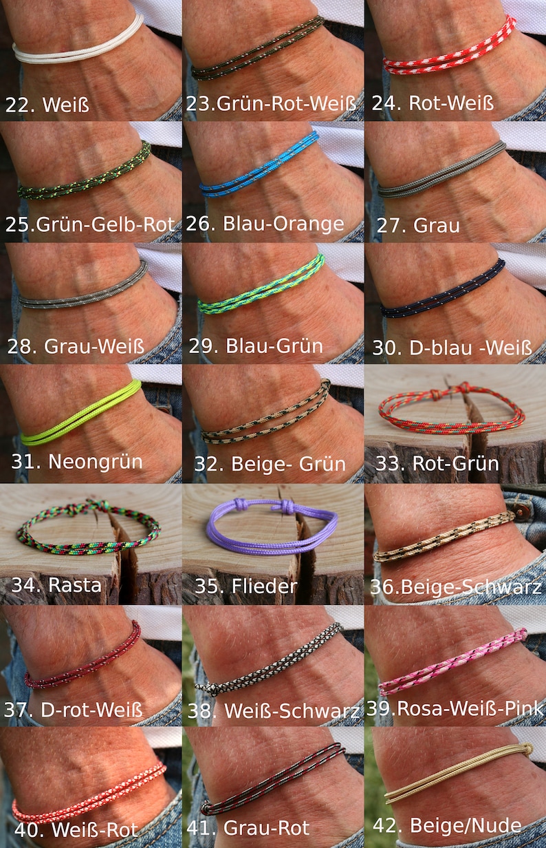 Bracelet damitié bracelet surfeur bracelet hippie bracelet partenaire look minimaliste bracelet surfeur bracelet cordon bracelet maritime image 3