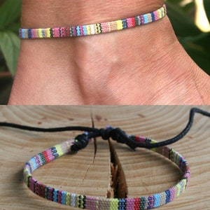 Anklet surfer anklet friendship bracelet yoga jewelry hippie anklet hippie jewelry hippie anklet surfer anklet 5. Beige-Gelb - 183