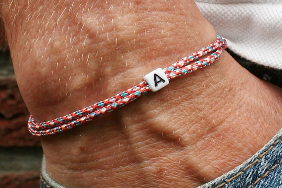 Letter Bracelet Letter Surfer Bracelet Letter Bracelet Personalized Friendship Bracelet Letter Partner Bracelet PartnerLook BFF