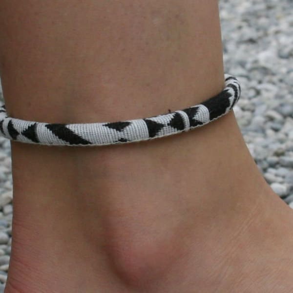 Ankle bracelet Aztec ankle bracelet friendship ribbon surfer ankle thigh hippie jewelry boho anklet gift for girlfriend