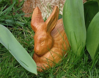 Dürer rabbit made of wood, hand-carved Dürer rabbit, hand-carved Dürer rabbit made of white pine, wood carvings, carving art, wood art