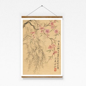 Japandi Sakura Vintage Print Baum Blüten Japan Poster Wanddekoration japanische Kunst Wandkunst Hanami