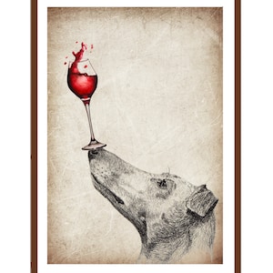 Impression vintage Greyhound Greyhound Baignade Collage Affiche Galgo Décoration murale Whippet Dog Bath Salle de bain Décor