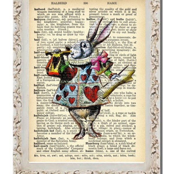 Alice im Wunderland  Hase Vintage Poster Vintage Deko