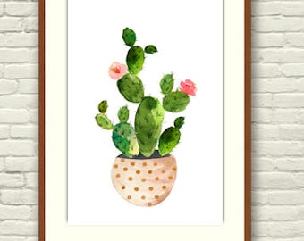 Print  Kaktus  Druck Pflanze Nr.2 Poster