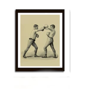 Vintage Print Boxen Nr.2 Poster Lexikon Wanddekoration Wandkunst Sport antik Boxer
