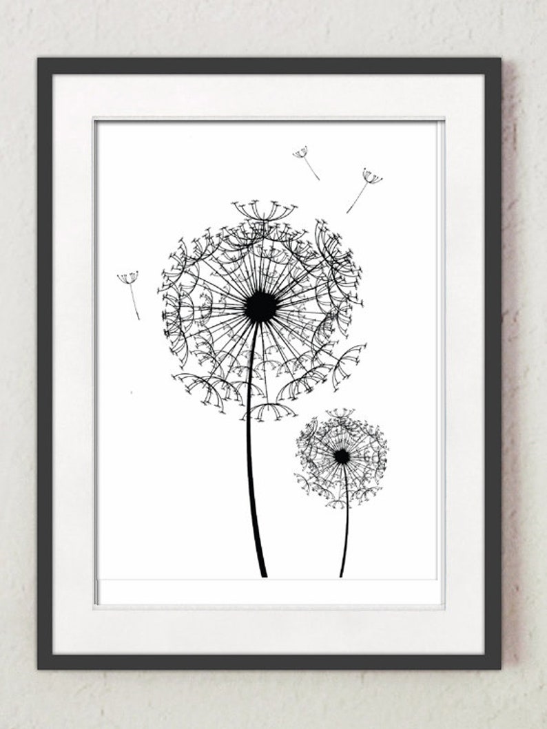 Print Pusteblume Poster Wanddekoration verschiedene Größen Bild 1