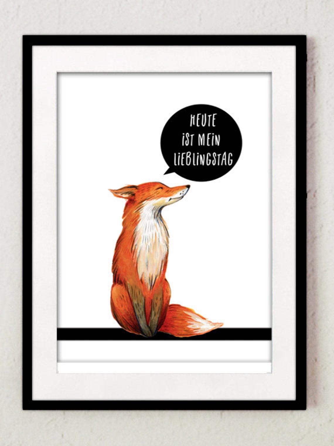 Poster Bild Fuchs Lieblingstag Poster Fuchs Wanddekoration Etsy