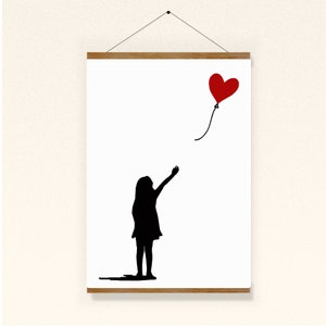 Print Balloongirl Poster Wanddekoration Mädchen mit Ballon