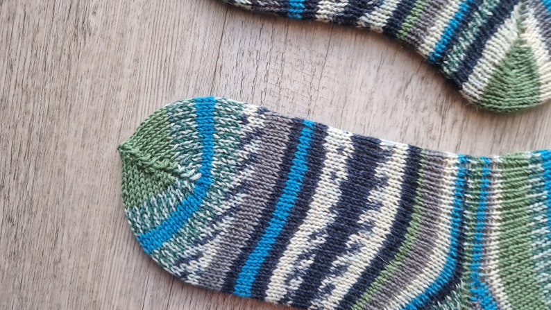 Handgestrickte Socken / Strümpfe Größe 38 40 Bild 5