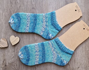 Sneaker-Socken - Söckchen Größe 38 - 40 - handgestrickt