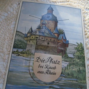 Carte postale « Le Palatinat près de Kaub am Rhein », ancienne carte de vœux