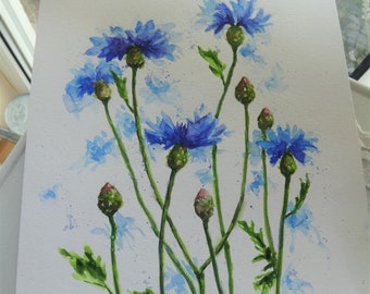 Kornblumen Malerei Etsy