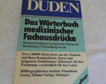 Medizinisches Wörterbuch, Duden, Lehrbuch, 70er Jahre, Georg Thieme Verlag