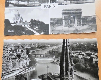 Paris, old postcards, greeting cards, old black and white photographs, Paris, Notre Dame