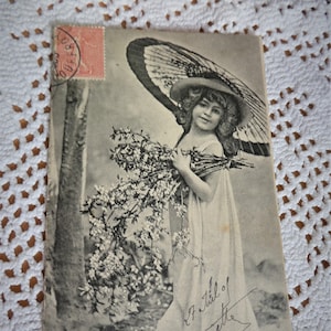 Cartão antigo, Art Nouveau, França