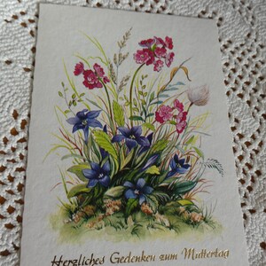 Tarjeta vintage del Día de la Madre, tarjeta de felicitación, tarjeta de felicitación del Día de la Madre