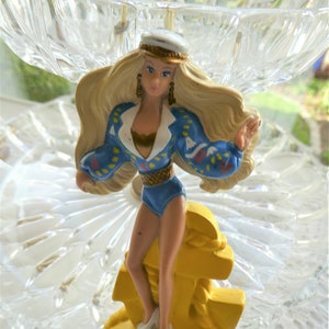 Barbie, vintage advertising figure, collectible figure Barbie, Happy Meal, 90s
