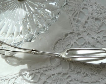 pastry tongs, cake tongs, praline tongs, cookie tongs, silver-plated, 90s