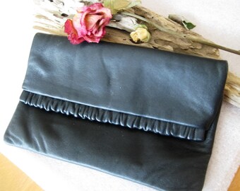 Tasche, Clutch, Leder, Vintage