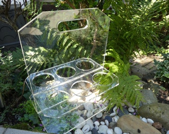 Flessenhouder van plexiglas/acrylglas, retro, jaren 70, Space Age