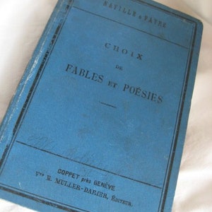 Choix de fables et Poésies, booklet of 1885, Antique image 1