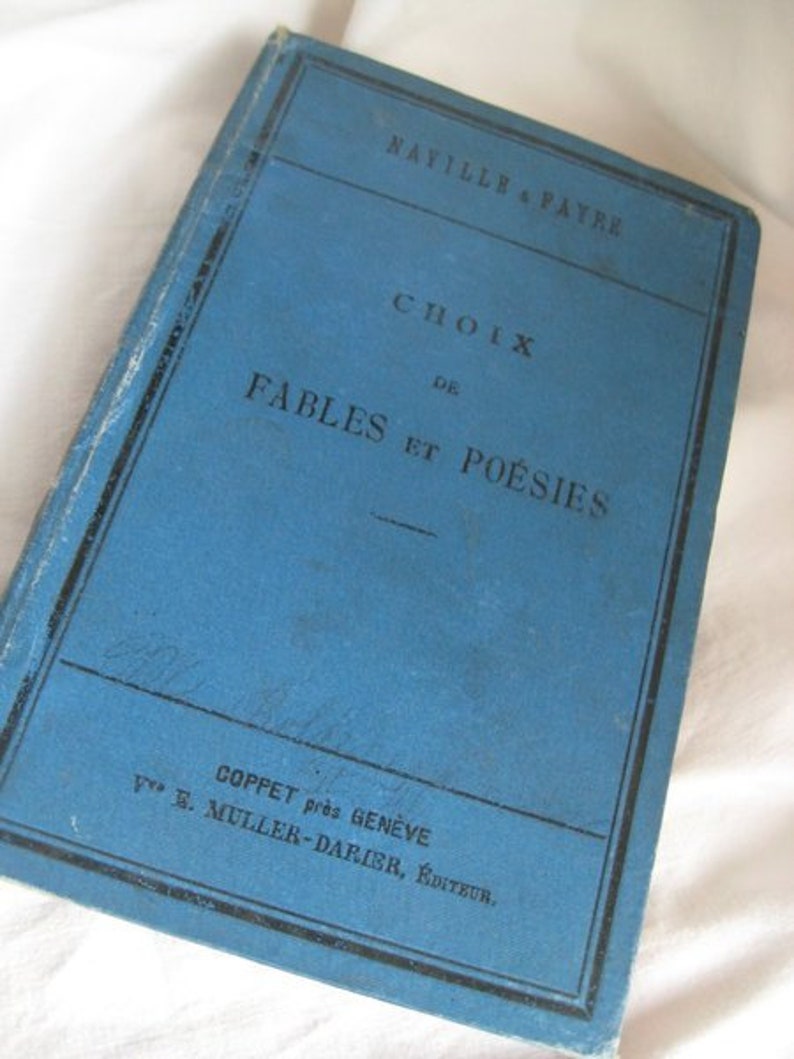 Choix de fables et Poésies, booklet of 1885, Antique image 1